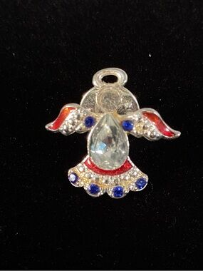 Vintage Avon Red, White & Blue Guardian Angel Lapel Pin/Tie Tack